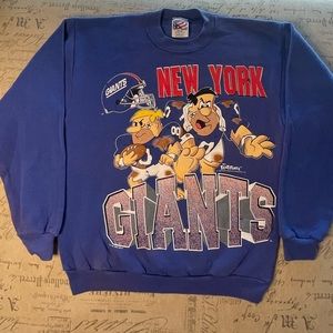 Vintage 1994 Flintstones New York Giants NFL Crewneck Sweatshirt